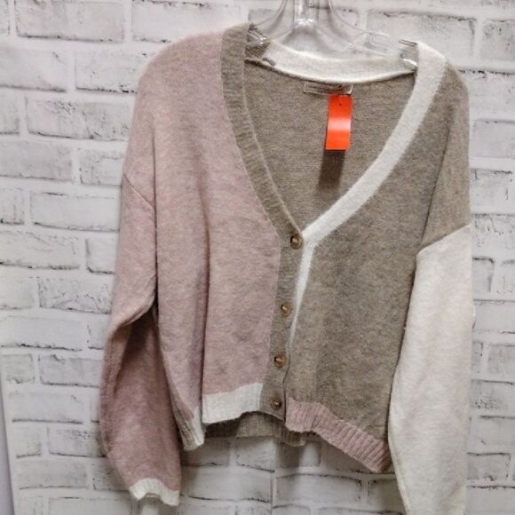 Vanessa alexandra Colorblock Cardigan Sweater - Picture 1 of 3